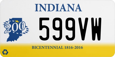 IN license plate 599VW