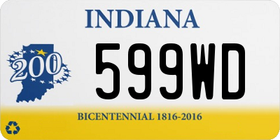 IN license plate 599WD