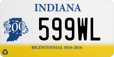 IN license plate 599WL