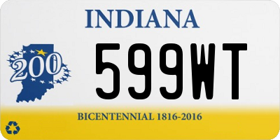 IN license plate 599WT