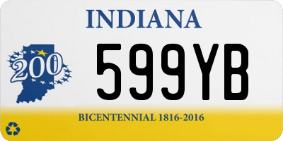 IN license plate 599YB