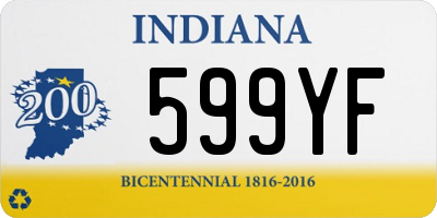 IN license plate 599YF