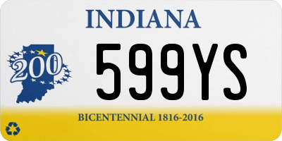 IN license plate 599YS