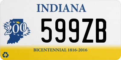 IN license plate 599ZB