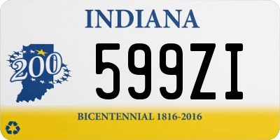 IN license plate 599ZI
