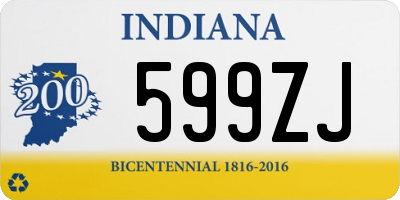 IN license plate 599ZJ