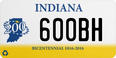 IN license plate 600BH