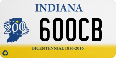 IN license plate 600CB