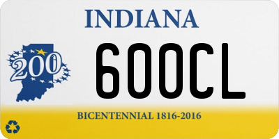 IN license plate 600CL