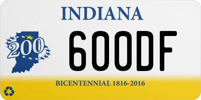 IN license plate 600DF