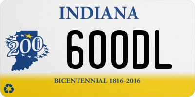 IN license plate 600DL