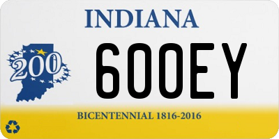 IN license plate 600EY