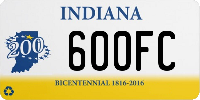 IN license plate 600FC