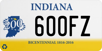 IN license plate 600FZ