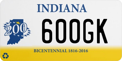 IN license plate 600GK