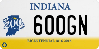 IN license plate 600GN