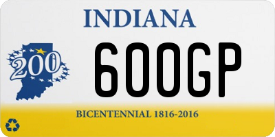 IN license plate 600GP