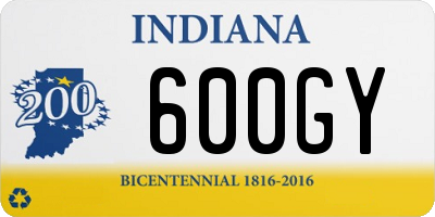 IN license plate 600GY