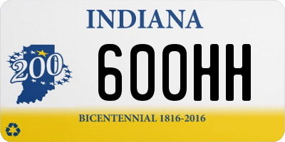 IN license plate 600HH