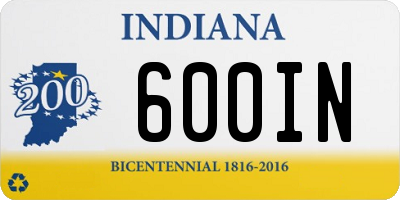 IN license plate 600IN