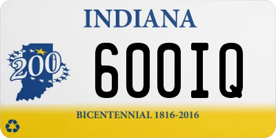 IN license plate 600IQ