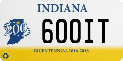 IN license plate 600IT