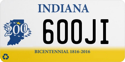 IN license plate 600JI