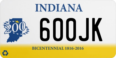 IN license plate 600JK