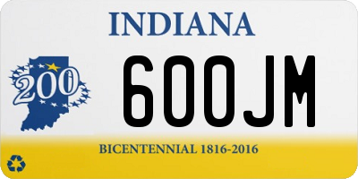IN license plate 600JM