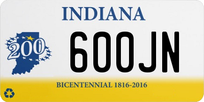 IN license plate 600JN