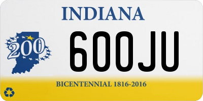 IN license plate 600JU