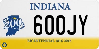 IN license plate 600JY