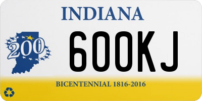 IN license plate 600KJ