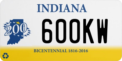 IN license plate 600KW