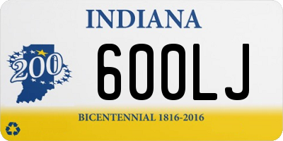 IN license plate 600LJ