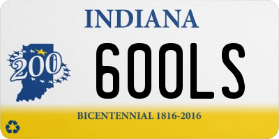 IN license plate 600LS