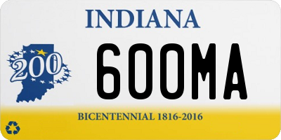 IN license plate 600MA