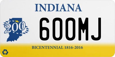 IN license plate 600MJ