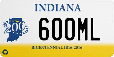 IN license plate 600ML