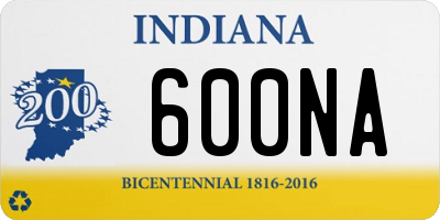 IN license plate 600NA