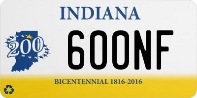 IN license plate 600NF