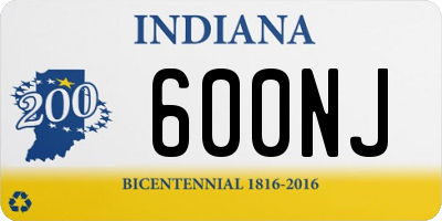 IN license plate 600NJ