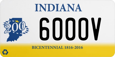 IN license plate 600OV
