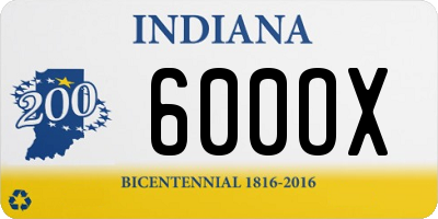 IN license plate 600OX