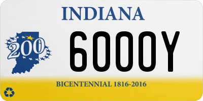 IN license plate 600OY