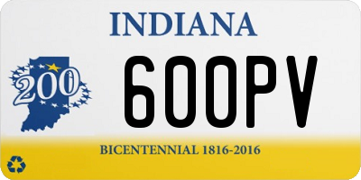 IN license plate 600PV
