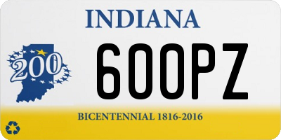 IN license plate 600PZ