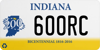 IN license plate 600RC