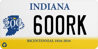 IN license plate 600RK