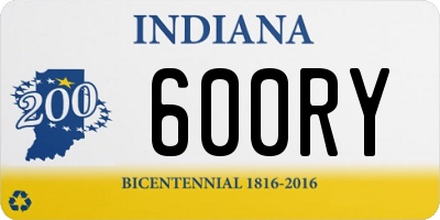 IN license plate 600RY